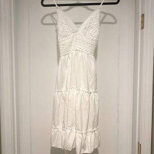 White, crocheted dress